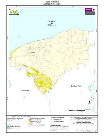 Orografi av Yucatán Hovedegenskaper