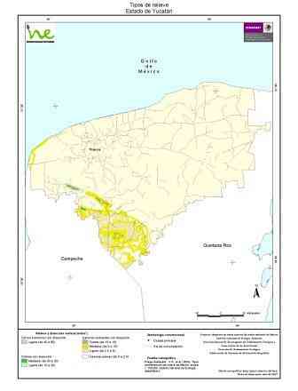 Orografi av Yucatán Huvudegenskaper