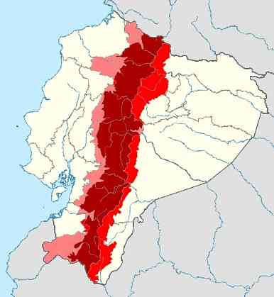 Ecandori Interandina régió Jellemzői, állatvilág, növényvilág