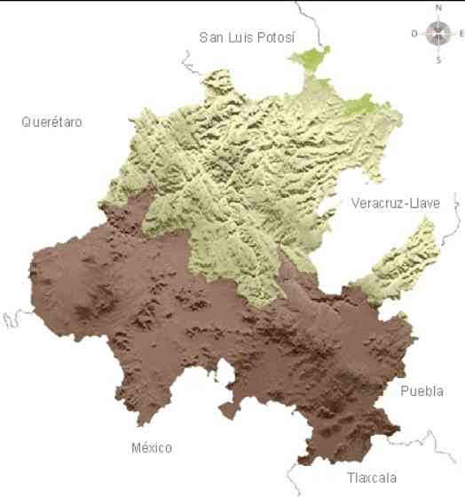Relief Karakteristik Utama Hidalgo