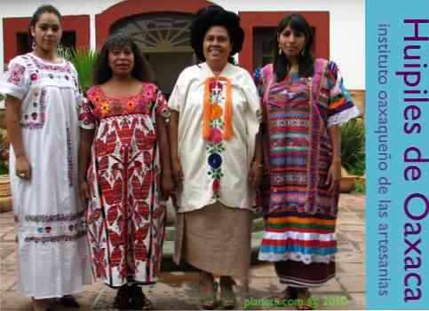 Oaxaca Typické hlavní kostýmní charakteristiky