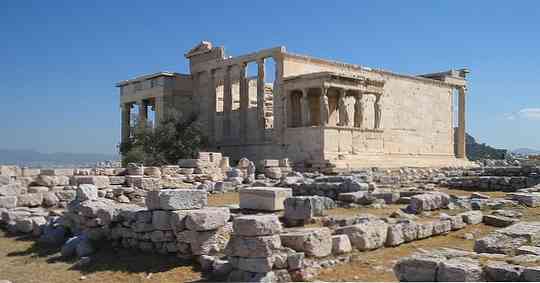 ประวัติ Erechtheion (วัด) ลักษณะและวัสดุ