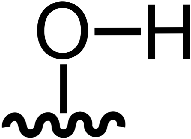 Hydroxyl (OH) struktur, ion og funktionelle grupper