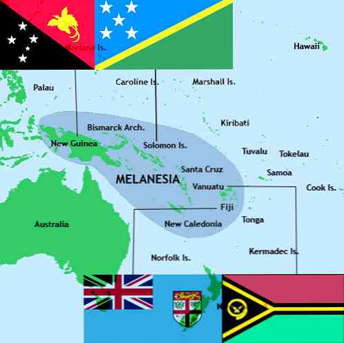 Vị trí Melanesia (địa lý), dân tộc, tôn giáo và kinh tế