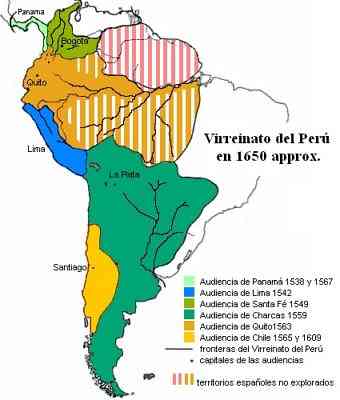 Viceroyalty של פרו מוצא, היסטוריה, ארגון וכלכלה